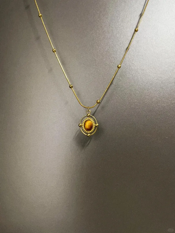 Sunset Tiger's Eye Stone Necklace