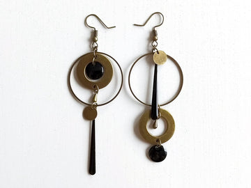 Asymmetrical Bronze Earrings