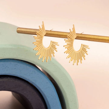 14K Sunburst Earrings