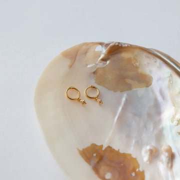 Dainty Diamond Charm Earrings