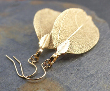 18K Gold Leaf Earrings