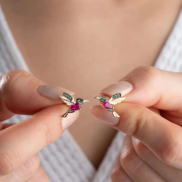 Tiny Hummingbird Stud Earrings