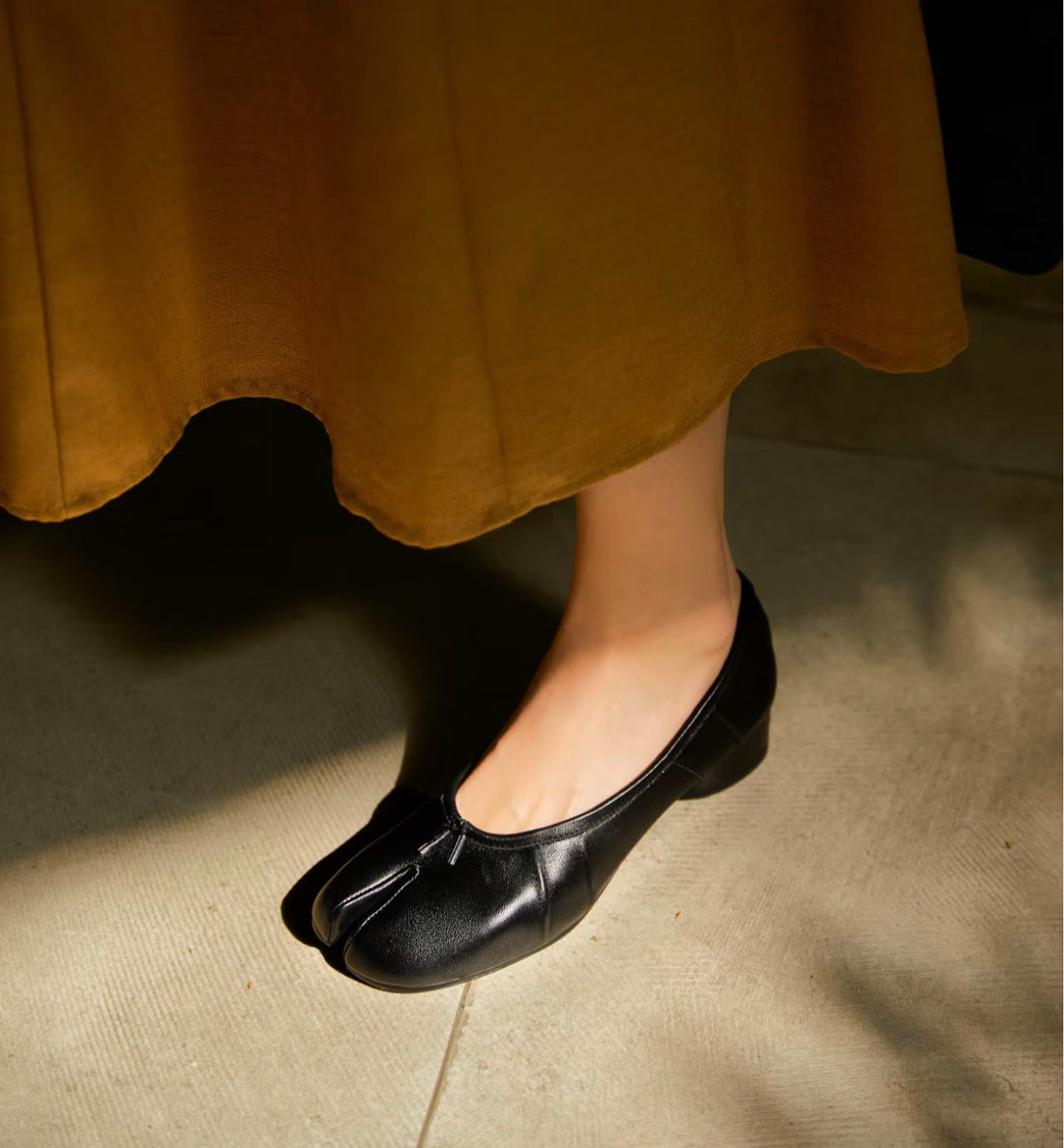 Handmade Black Women Leather Flats