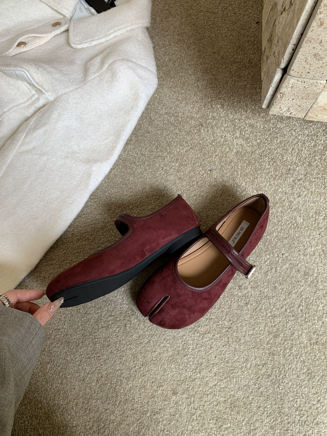 Vintage Red Tabi Mary Jane Shoes