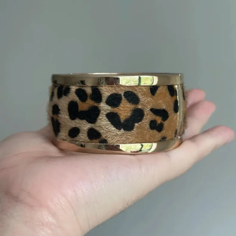 Gold Leopard Print Bracelet