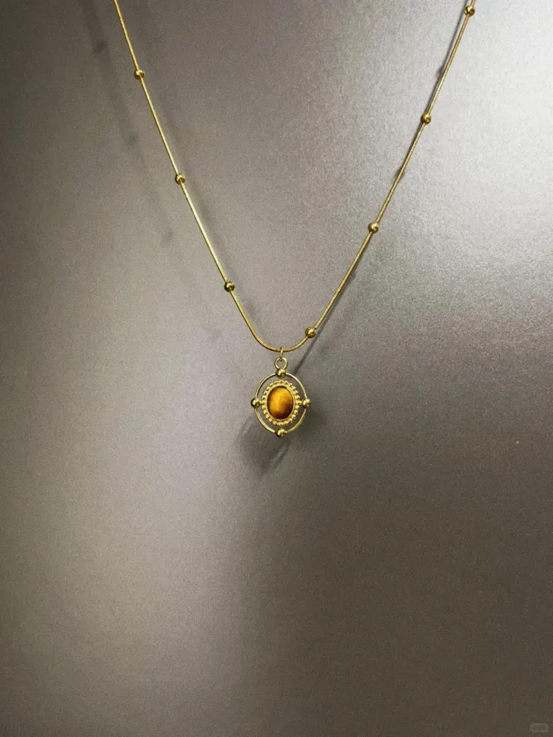 Sunset Tiger's Eye Stone Necklace
