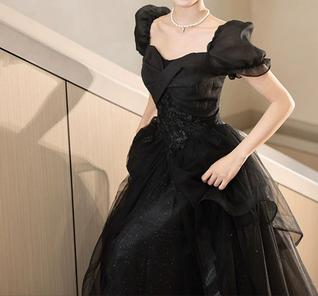 Black Tulle Prom Dress