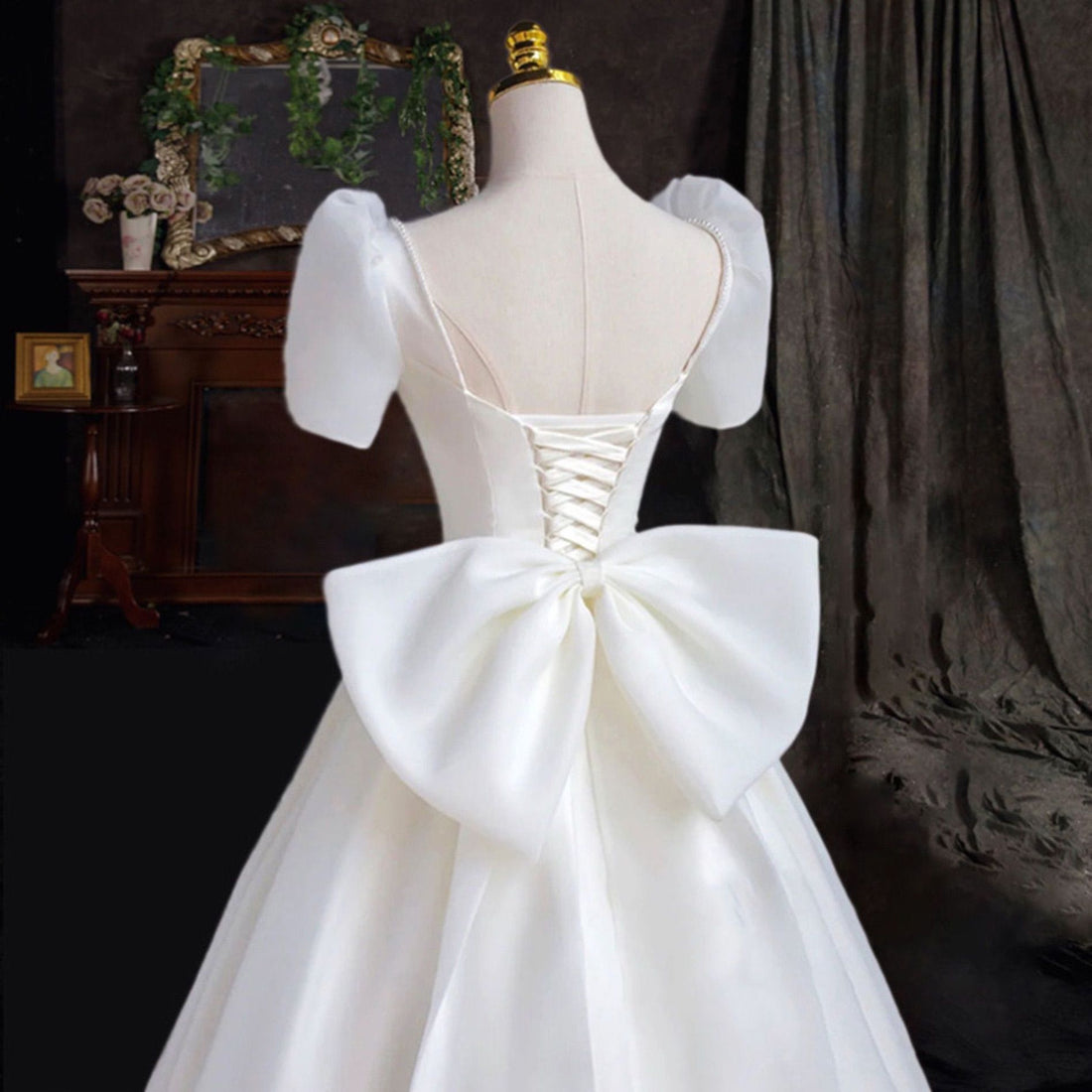 White Stain Prom Dress