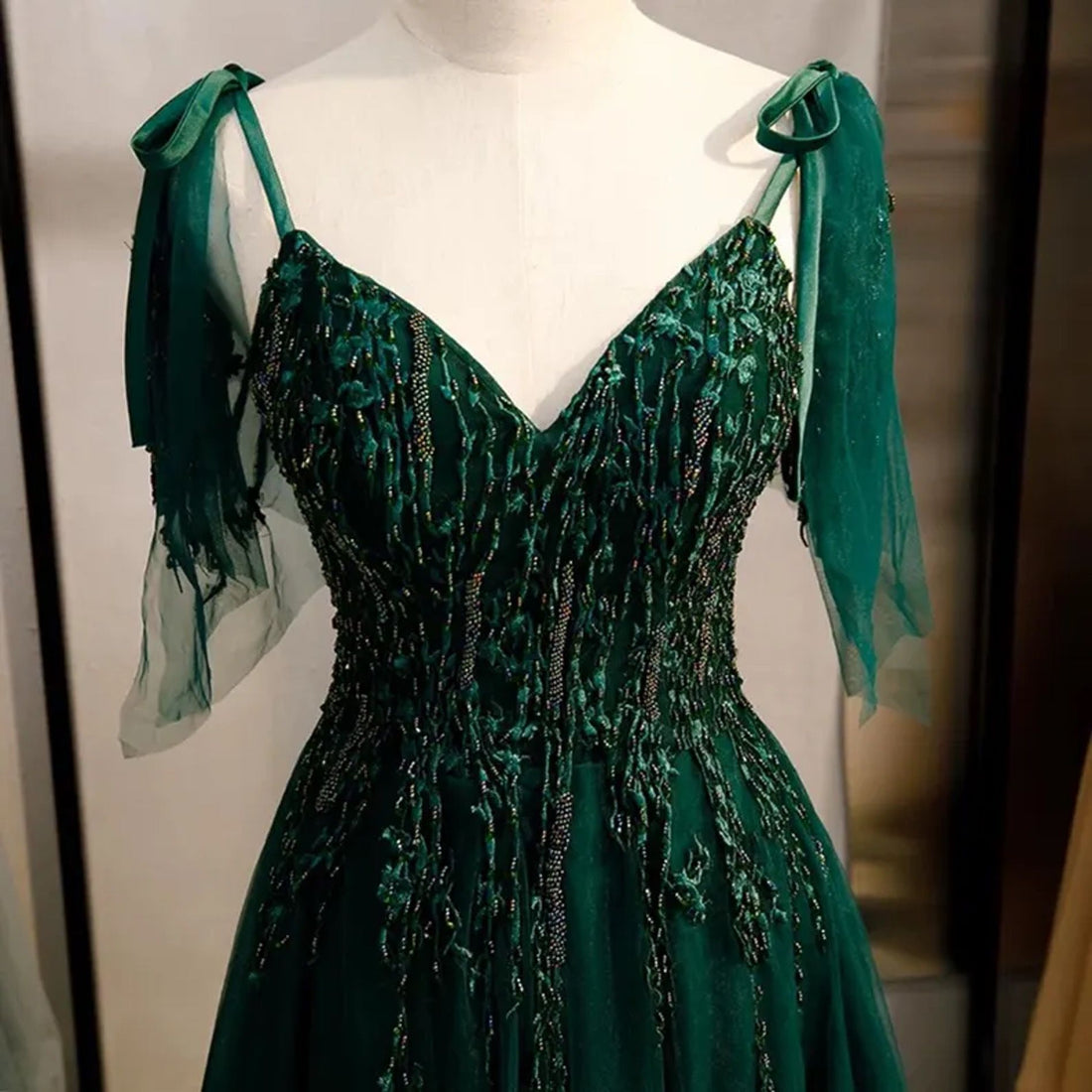 Light Luxury Green Prom Dress