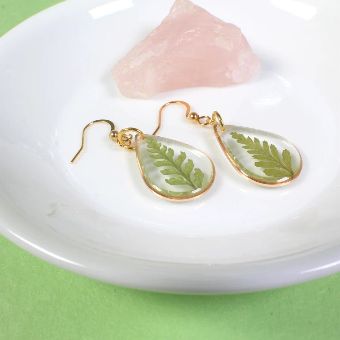Small Teardrop Leaf Studs