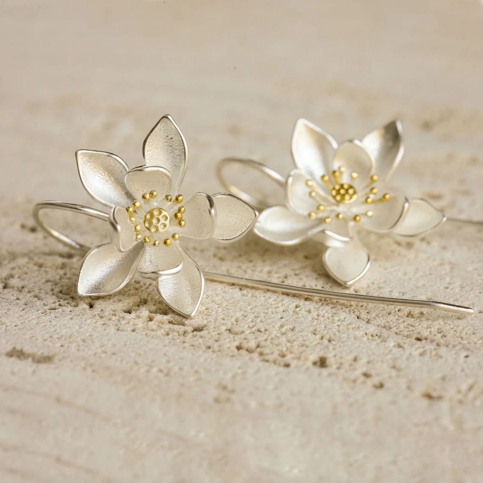 Lotus Flower Earring