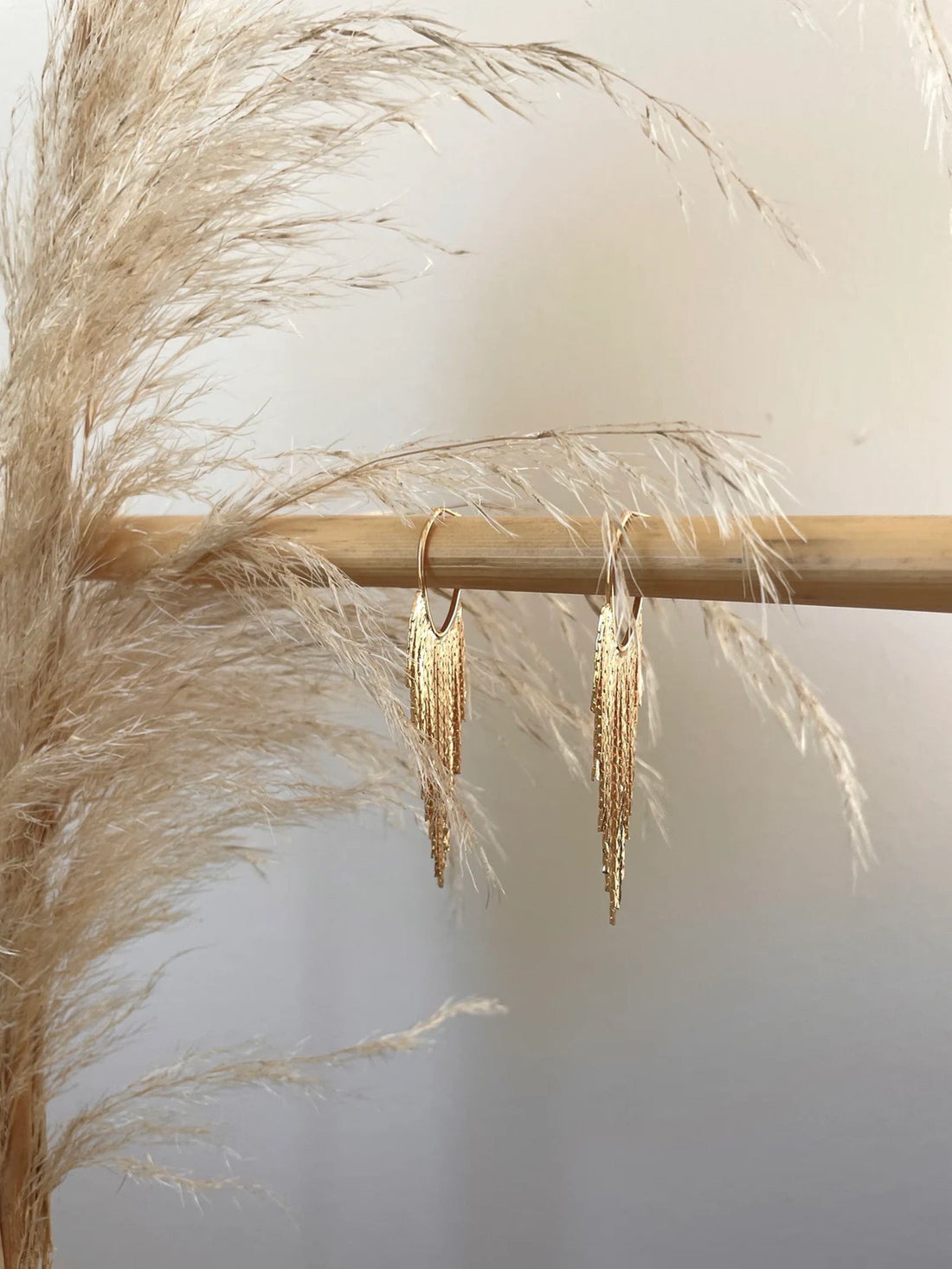 Eryn Feathered Fringe Earrings