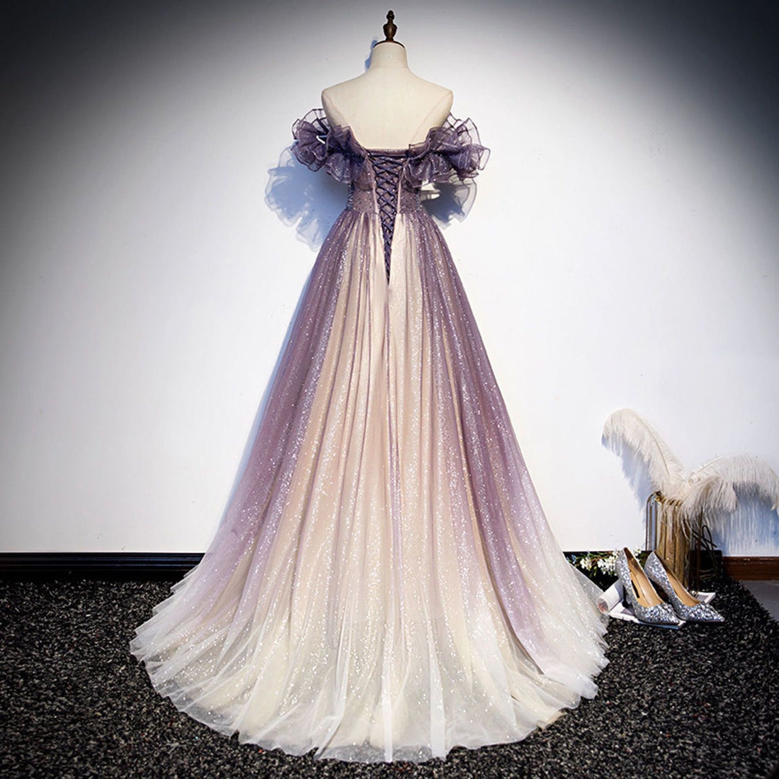 Purple Tube Prom Dress