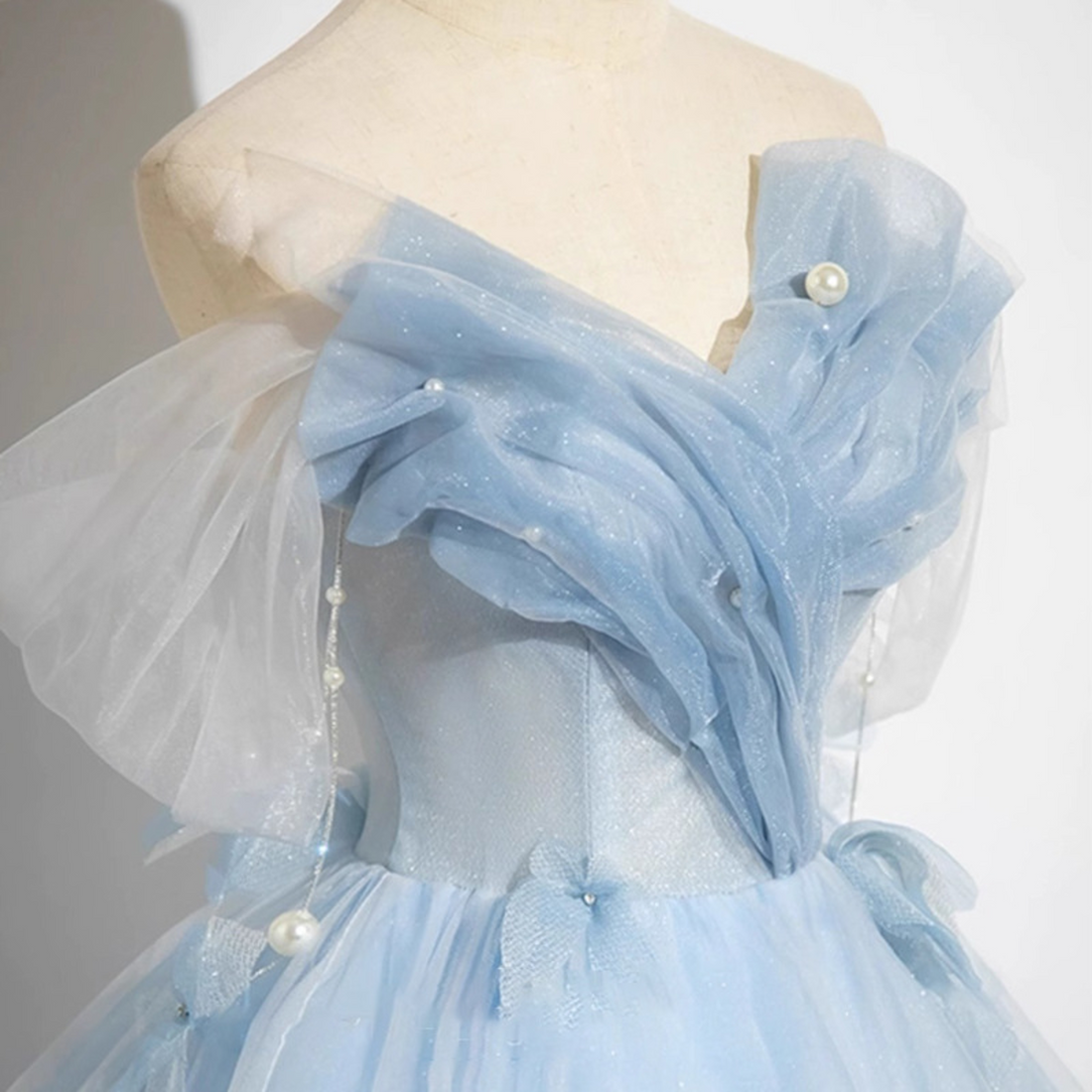 Dreamy Blue Tulle Prom Dress
