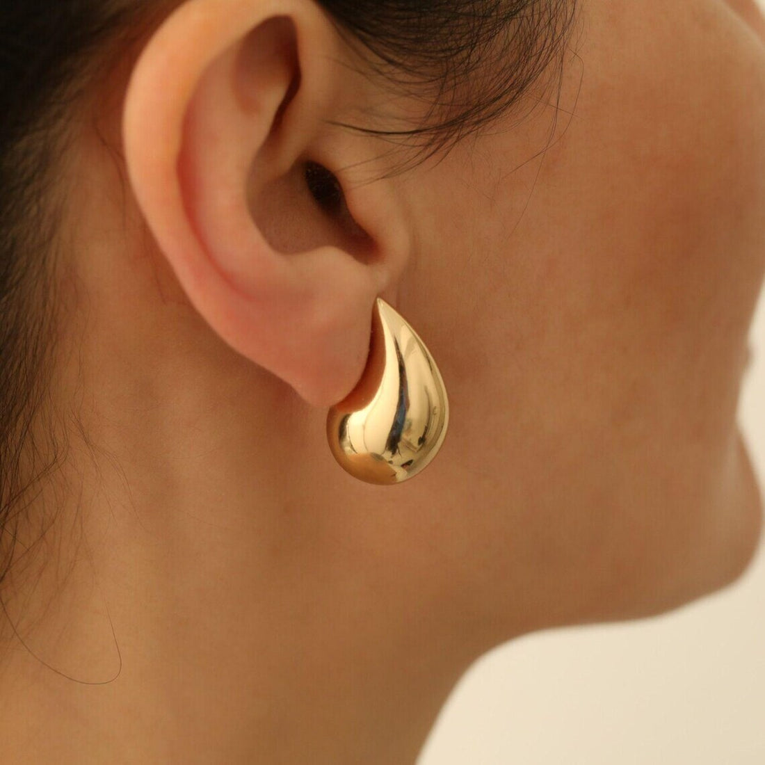 14k Gold Plated Waterdrop Gold Earrings