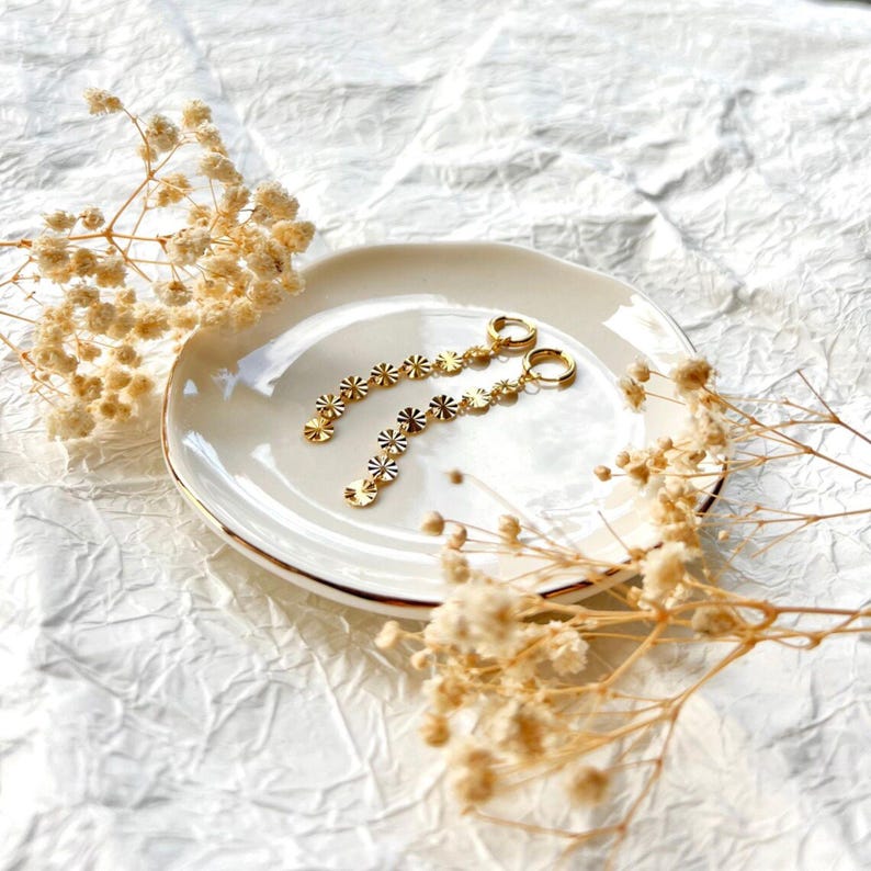 18K Gold Dangle Earrings