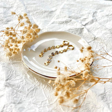 18K Gold Dangle Earrings