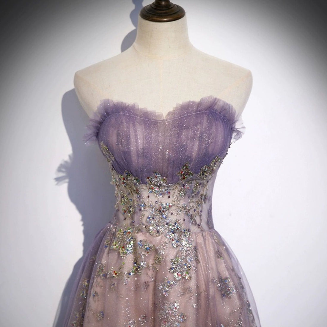 Elegant Tube Purple Long Prom Dress